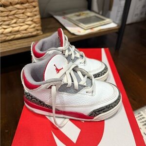 Nike Kids' Jordan White and Red Sneakers